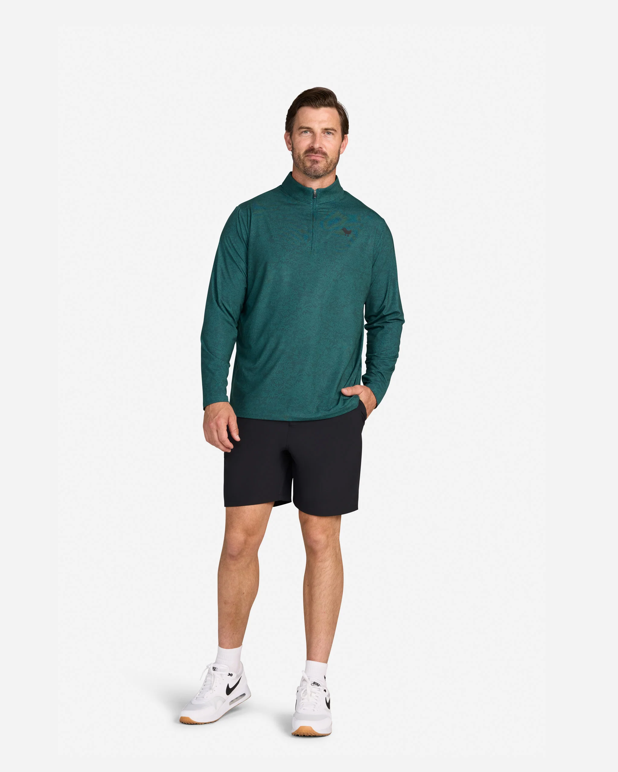 Velocity Quarterzip Open Cuff - Green Ravine - Image 5