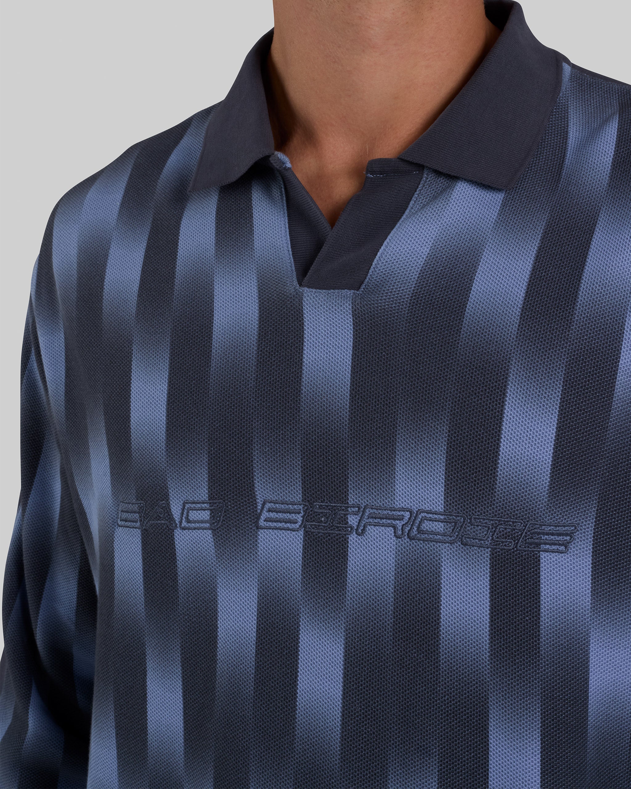 Long Sleeve Polo - Warped Black - Image 3