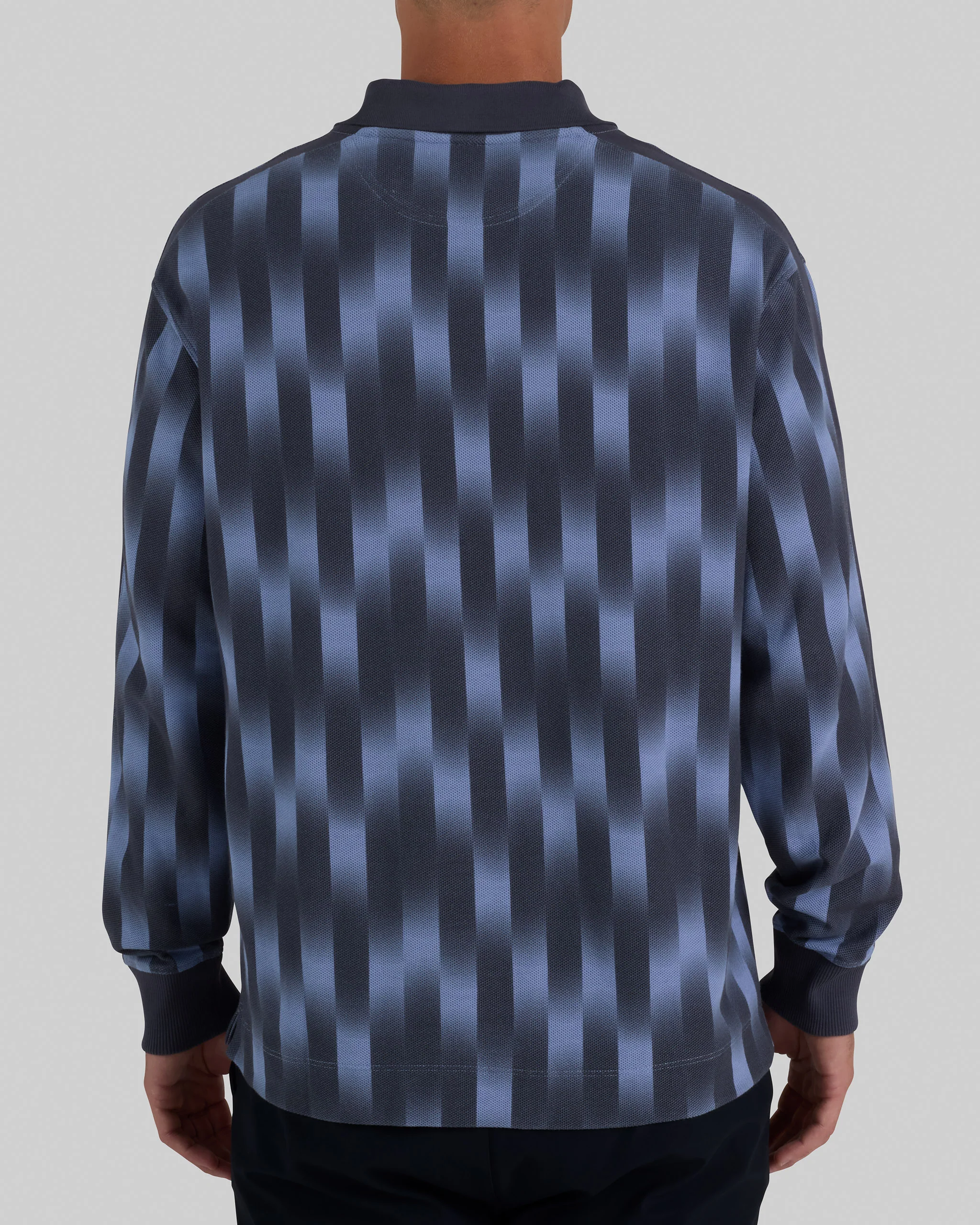 Long Sleeve Polo - Warped Black - Image 4