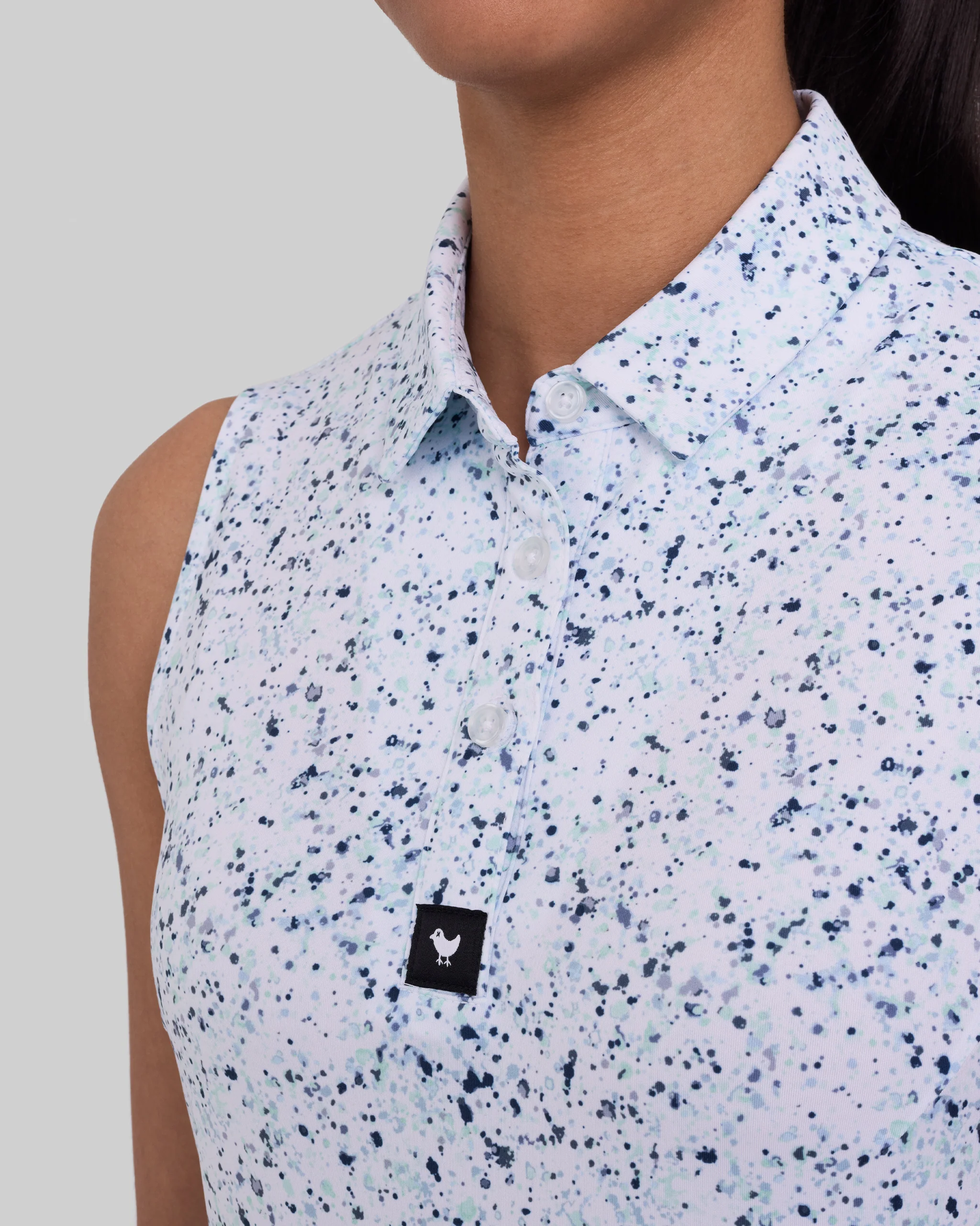 Paint Splatter 3 - Navy Sleeveless - Image 3
