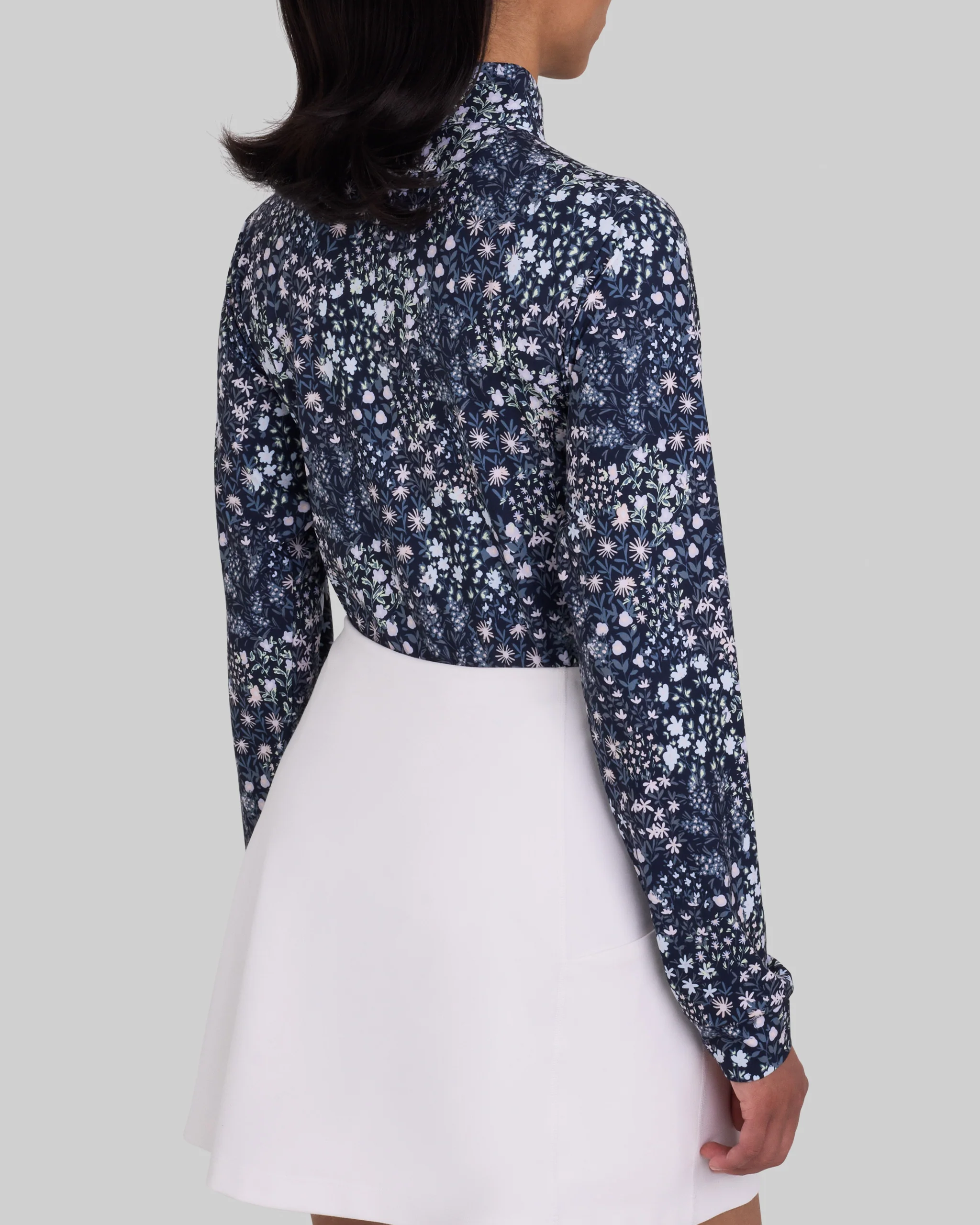 Velocity Quarterzip - Super Duper Bloom - Dark Navy - Image 4